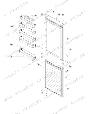 Схема №2 WBR 3512 S с изображением Покрытие для холодильника Whirlpool 480188800203