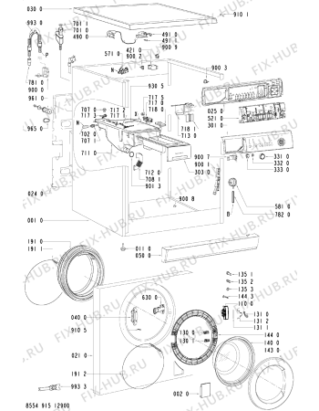 Схема №1 WAK 1400 EX/6 с изображением Ручка (крючок) люка для стиралки Whirlpool 481245217797