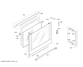 Схема №3 HBN78L751 с изображением Фронтальное стекло для плиты (духовки) Bosch 00478139