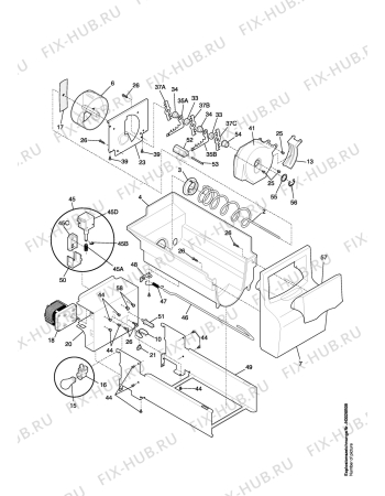 Взрыв-схема холодильника Aeg S8088 4KG0 - Схема узла Ice container