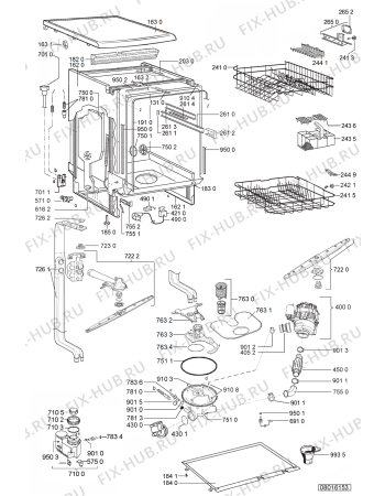 Схема №1 C 881 BR с изображением Регулятор для посудомойки Whirlpool 481241359224