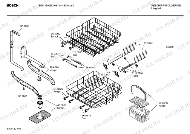 Схема №2 SGS85E02EU Exclusiv с изображением Инструкция по эксплуатации для посудомойки Bosch 00589859