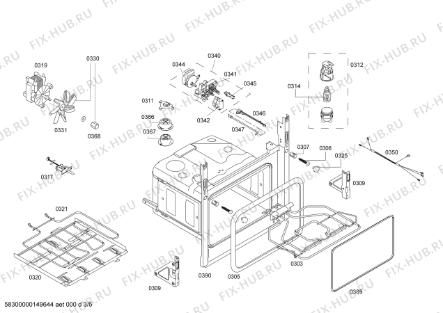 Взрыв-схема плиты (духовки) Bosch HBA73A251E horno.bosch.py.2d.b2.e3_cif.pt_bsc.inx - Схема узла 03