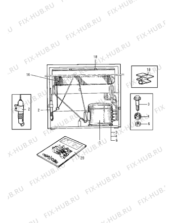 Взрыв-схема холодильника Zanussi ZV272C - Схема узла Cooling system 017