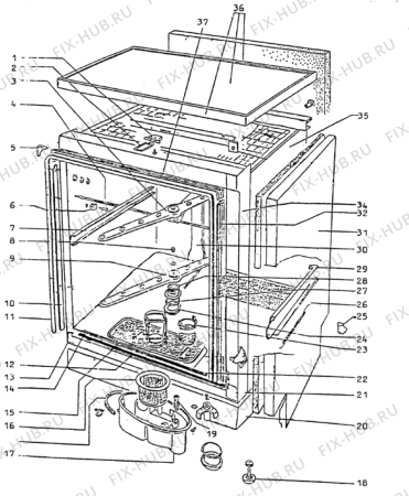 Схема №1 DWP620 (TR53002) с изображением Переключатель для холодильной камеры Indesit C00170399
