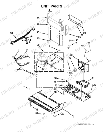 Схема №1 5MFX257AA с изображением Другое для холодильной камеры Whirlpool 482000012479