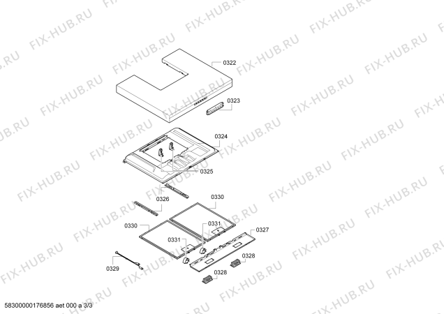 Взрыв-схема вытяжки Siemens LC77BE532B Siemens - Схема узла 03