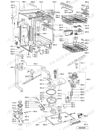 Схема №1 ADG 9556 M с изображением Обшивка для электропосудомоечной машины Whirlpool 481245371522