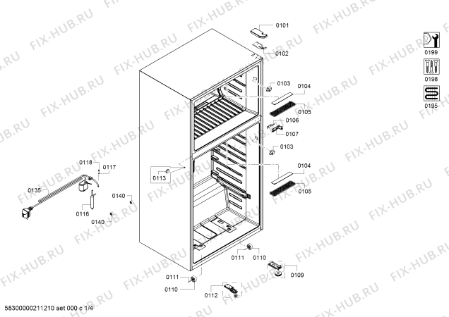 Схема №2 KDN75VI3PL с изображением Компрессор для холодильной камеры Bosch 00146059