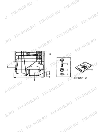 Взрыв-схема холодильника Electrolux EU2400C - Схема узла Cooling system 017