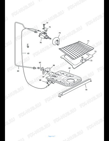 Взрыв-схема плиты (духовки) DELONGHI HGK 854 S - SOSTITUITO DA C58DDL0028 - Схема узла 4