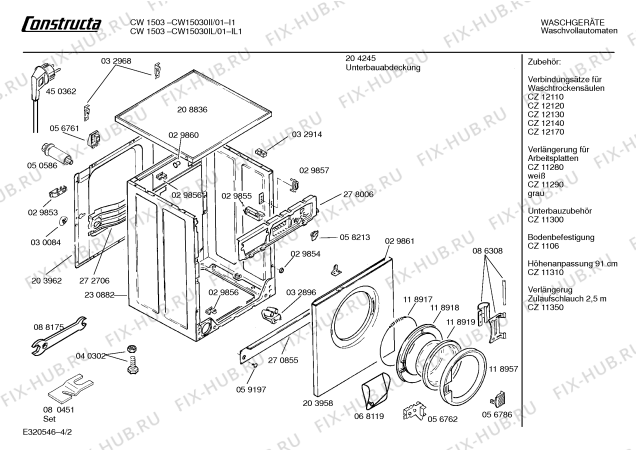 Схема №1 CW15030IL CW1503 с изображением Ручка для стиралки Bosch 00094380