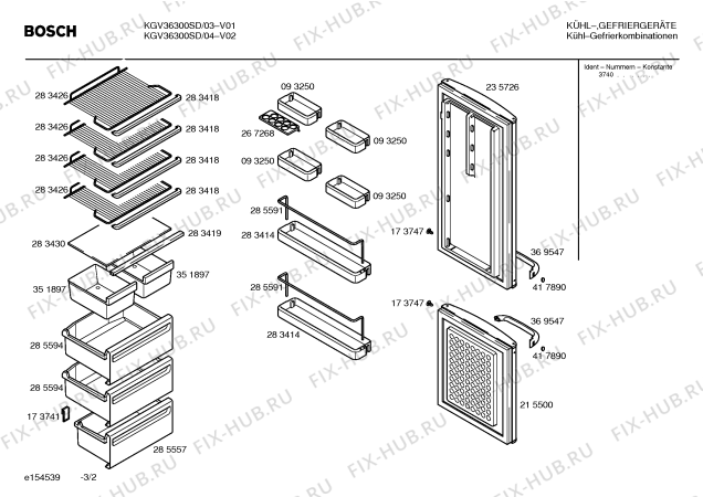 Схема №1 KGV36305 с изображением Испаритель для холодильной камеры Bosch 00471172