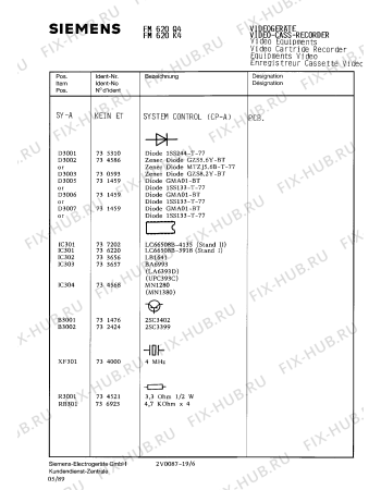Схема №6 FM620S4FF с изображением Диод для видеоэлектроники Siemens 00735309