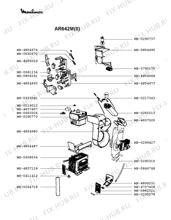 Взрыв-схема микроволновой печи Moulinex AR642M(0) - Схема узла BP002377.1P4