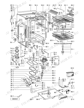 Схема №1 ADG 977 M с изображением Модуль (плата) управления для посудомоечной машины Whirlpool 481221478202