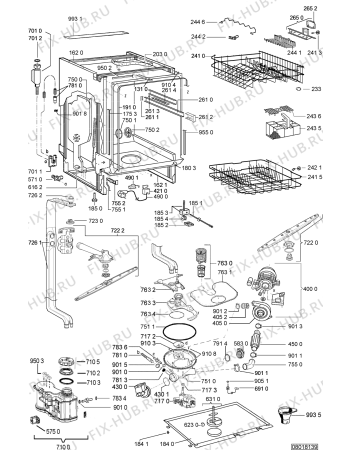 Схема №2 ADG 7580 с изображением Провод для электропосудомоечной машины Whirlpool 480140102416