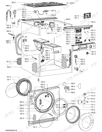 Схема №2 WAI26428 (F091350) с изображением Наставление для стиралки Indesit C00364963