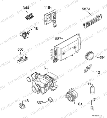 Схема №2 F67702IM0P с изображением Обшивка для посудомойки Aeg 8088621019