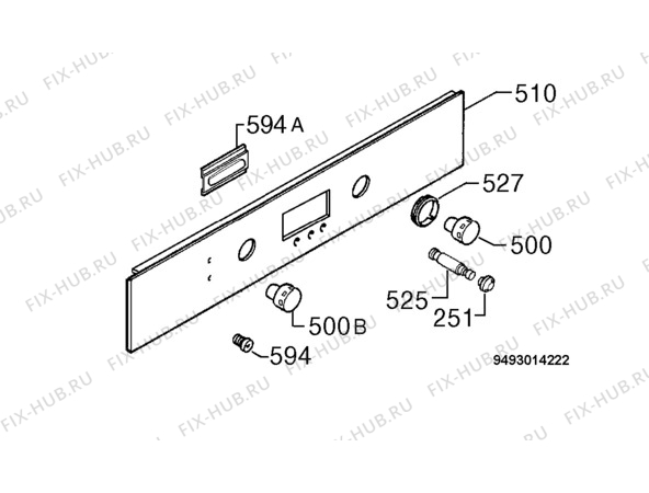 Взрыв-схема плиты (духовки) Zanussi ZBM150X - Схема узла Command panel 037