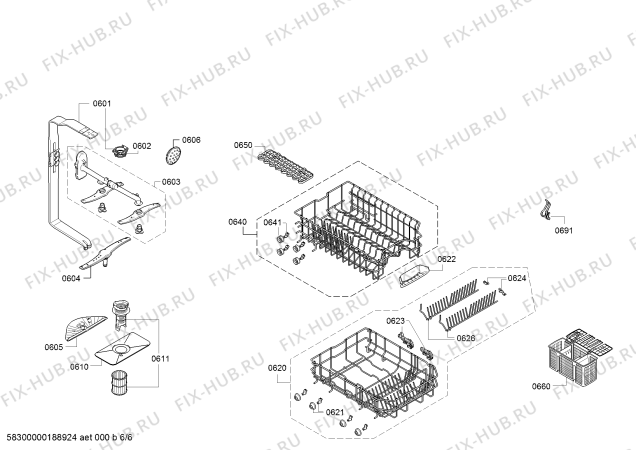 Схема №1 DRI4505 с изображением Передняя панель для посудомоечной машины Bosch 00742420