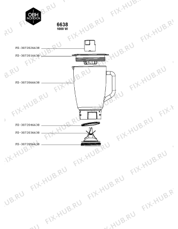 Схема №1 6638 с изображением Чаша для электроблендера Seb FS-3072066638