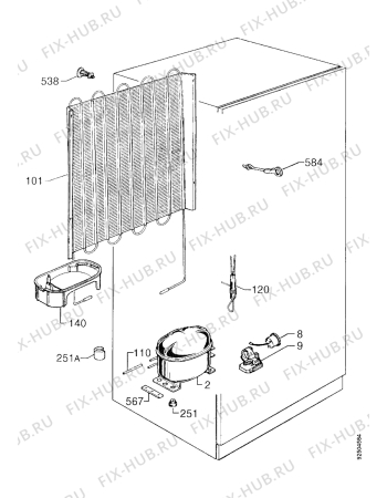 Взрыв-схема холодильника Aeg S210-4DT - Схема узла Functional parts