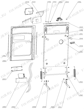 Схема №1 KGV603 (453669, WQP12-9338C) с изображением Рукоятка для посудомойки Gorenje 439093