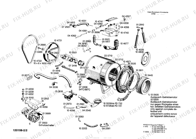 Схема №1 CV062132 CV621 с изображением Терморегулятор для стиралки Bosch 00073003