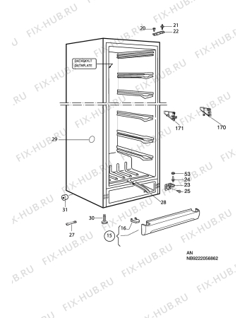 Взрыв-схема холодильника Privileg 081731_40429 - Схема узла C10 Cabinet