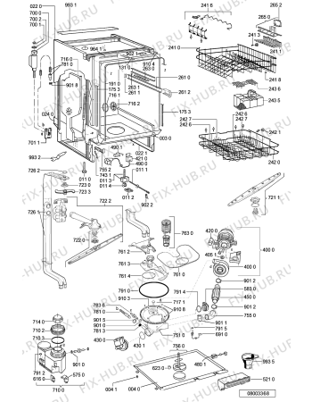 Схема №1 ADG 8652 NB с изображением Обшивка для электропосудомоечной машины Whirlpool 481245372327