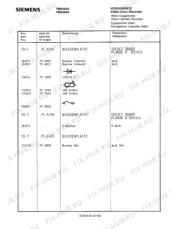 Схема №14 FM639Q4 с изображением Инструкция по эксплуатации для видеотехники Siemens 00530629