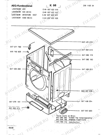 Взрыв-схема стиральной машины Aeg LTH635 WEISS - Схема узла Section1
