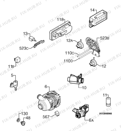 Взрыв-схема посудомоечной машины Dishlex And Dishlex DX203WK - Схема узла Electrical equipment 268