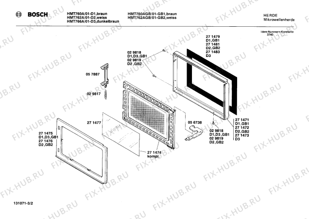 Схема №1 HMT760A с изображением Контактная пленка для микроволновой печи Bosch 00057818