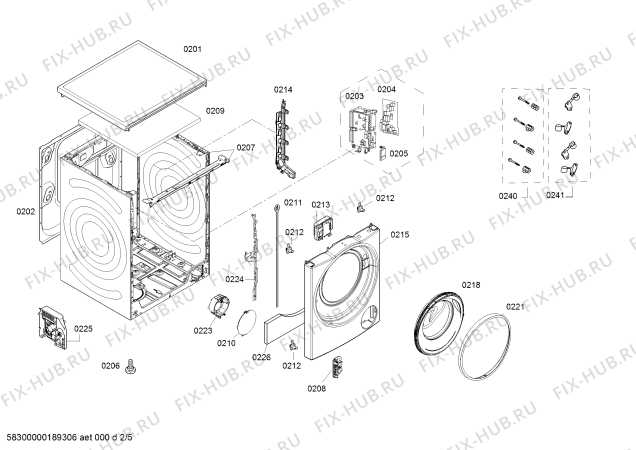 Схема №1 WM12P2E88W iQ300 с изображением Соединительный кабель для стиралки Siemens 00468569