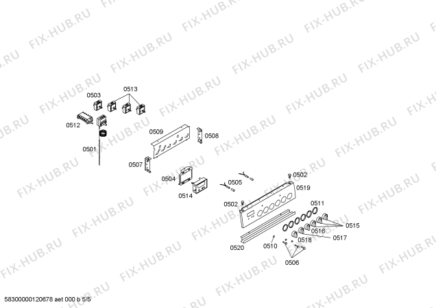 Схема №1 HSS873KEU с изображением Ручка конфорки для плиты (духовки) Bosch 00607193