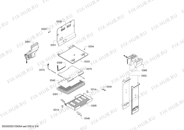 Схема №1 KD46NAI30N с изображением Стеклопанель для холодильника Siemens 00707623