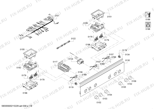 Схема №1 CH1K00050 с изображением Панель управления для электропечи Bosch 11025600