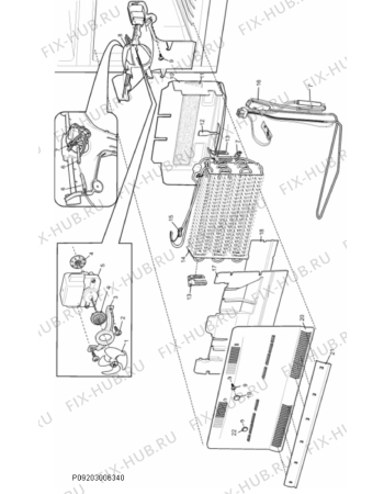 Взрыв-схема холодильника Electrolux ENB51810X - Схема узла Section 3