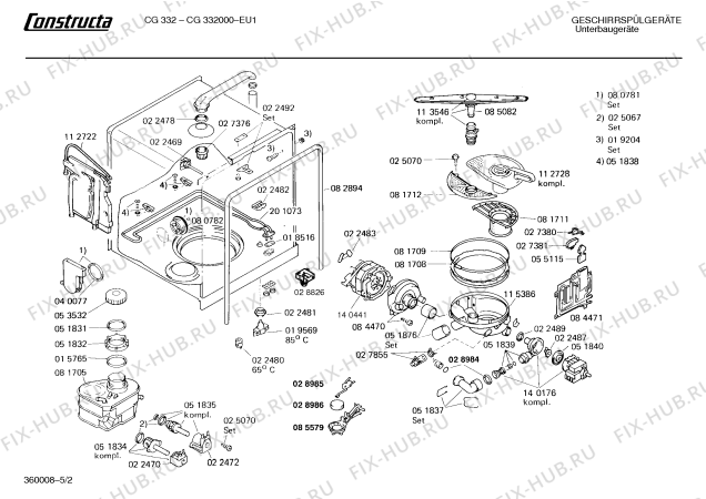 Схема №1 CG235000 с изображением Переключатель для посудомойки Bosch 00053997