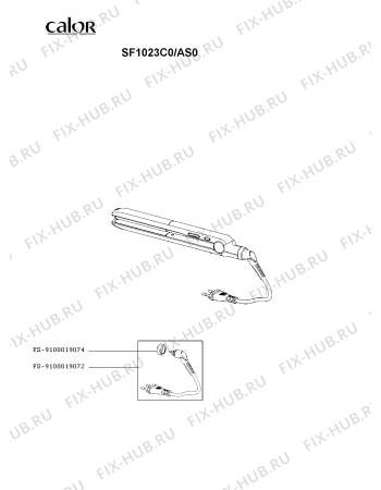 Схема №1 SF1023C0/AS0 с изображением Провод для электрофена Calor FS-9100019072