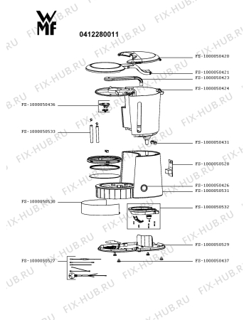 Схема №1 0412280011 с изображением Элемент корпуса для электрокофеварки Seb FS-1000050531