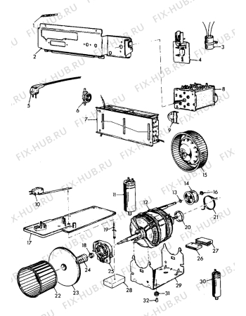 Взрыв-схема комплектующей Zoppas PW400CD - Схема узла Electrical equipment