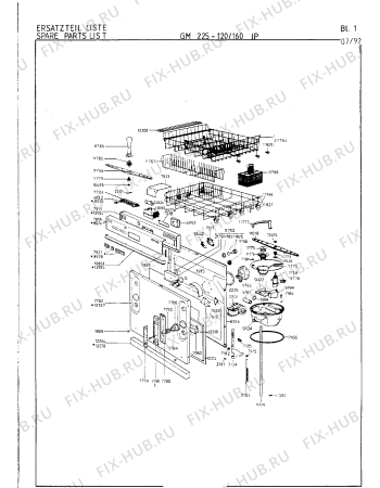 Схема №6 GM225160NE с изображением Планка для электропосудомоечной машины Bosch 00099296