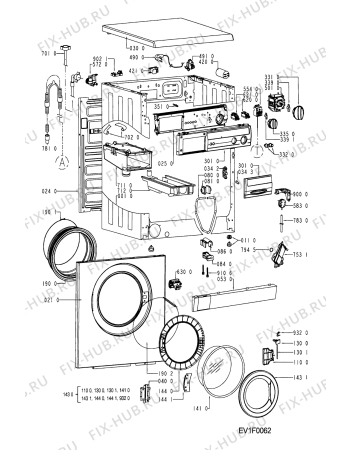 Схема №1 AWM 753 с изображением Декоративная панель для стиральной машины Whirlpool 481945328292
