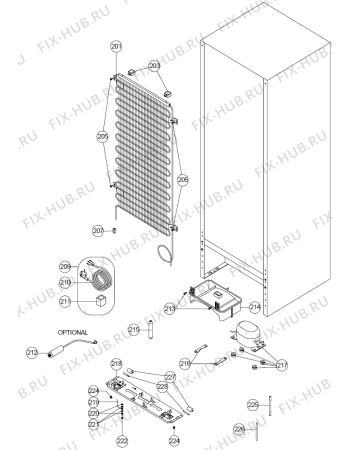 Взрыв-схема холодильника Upo R31851 (377470, HS25263) - Схема узла 03