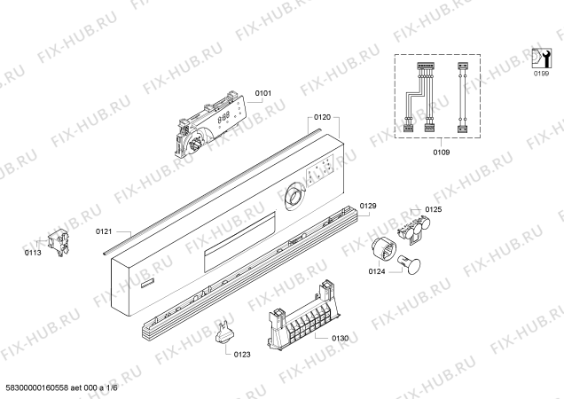 Схема №2 3VI501XA EG522O 51dB inox I с изображением Передняя панель для посудомойки Bosch 00707400