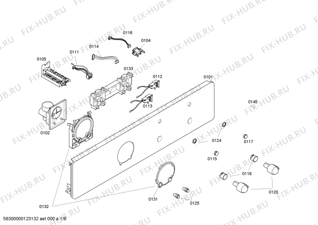 Схема №1 B4540E0FN с изображением Ручка двери для электропечи Bosch 00664856