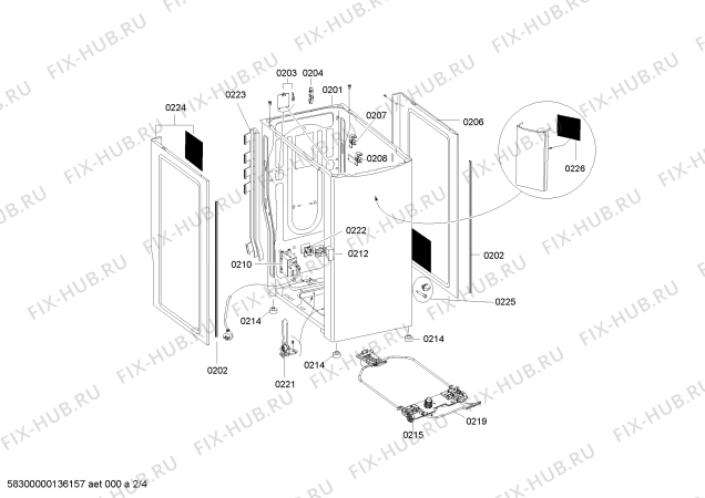 Схема №1 WOT26551FN с изображением Панель управления для стиралки Bosch 00672879
